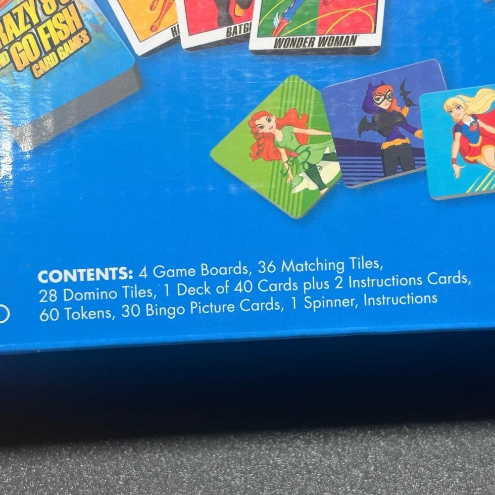 DC Super Hero Girls 6-in-1 Game Set Wonder Forge Bingo Dominoes Cards Matching